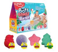 ZIMPLI - 20 Baff Bombz di Natale, Set Regalo di Bombe da Bagno per Bambini, Frizzanti da Bagno come Regalo di Natale, Divertente Idea Regalo per Bambini 4 5 6 7 8 9 Anni