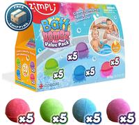 ZIMPLI- 20X Bombe Da Bagno, Crea Un'Avventura Da Bagno Frizzante, Una Confezione