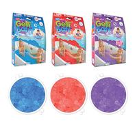 ZIMPLI - 3 x Gelli Baff Confezione, Blu, Rosso e Verde, trasforma magicamente l'acqua in una melma densa e colorata, Giochi di compleanno per bambini e bambine dai 4 ai 9 anni