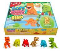 Zimpli Kids 6 bombe da bagno a sorpresa Dinosauro Grande, 6 giocattoli Dinosauro a sorpresa all'interno! Regali di compleanno per bambini, giocattoli da bagno per bambini e bambine