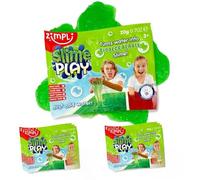 ZIMPLI - 6 Slime Play per sacchetti festa, Verde e Rosso, trasforma magicamente l’acqua in una melma densa e colorata, gadget per feste per bambini e bambine, riempitivo per la calza di Natale