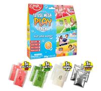 ZIMPLI - Confezione da 12 giochi, 3 giochi Gelli, 3 giochi Slime, 3 giochi Snoball e 3 giochi Crackle Baff, giochi sensoriali per bambini, attività educative e di apprendimento