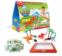ZIMPLI - Gelli Adventures Confezione Dino, 5 utilizzi, 8 figure di dinosauri, Vassoio gonfiabile per giocare, Set di gioco con dinosauri per bambini e bambine, Kit educativo di scienze