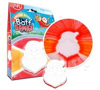 ZIMPLI Grande Bomba da Bagno di Babbo Natale, Crea Magicamente Effetti Speciali Colorati, Regalo di Natale per Bambini e Bambine, Riempitivo per Calze