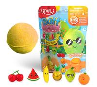 ZIMPLI - Grande Bomba da Bagno Fruttata a Sorpresa, 1 di 6 Giocattoli Fruttati da Collezionare, Uno per Baff Bomb, Regalo Economico, Bomba da Bagno per Bambini, Figure Collezionabili