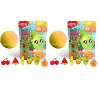 ZIMPLI - Grande Bomba da Bagno Fruttata a Sorpresa, 1 di 6 Giocattoli Fruttati da Collezionare, Uno per Baff Bomb, Regalo Economico, Bomba da Bagno per Bambini, Figure Collezionabili (Confezione da 2)