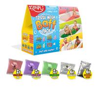12 Usi Mega Value Baff Confezione di Zimpli Kids, 4 x Gelli Baff, 2 x Slime Baff & 6 x Crackle Baff, Gioco Sensoriale per Bambini da Bagno, Regali di Compleanno per Bambini e Bambine