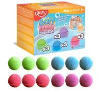 Zimpli Kids - 12 x Bombe da Bagno, Set Regalo di Bombe da Bagno Spa Idratanti, Regalo di Compleanno per Bambini, Gioco per Bomboniere per Feste, Premi, Biologico e Vegano, Fizzer da Bagno, Fizzy