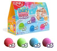 Zimpli Kids - 20 x Bombe da Bagno, Crea un'Avventura da Bagno Frizzante, una Confezione Regalo di Bombe per un Bagno di Bolle, Bomboniere per Feste, Riempitivi per Sacchetti Regalo per Bambini
