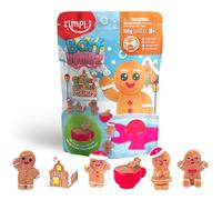 ZIMPLI Large 100g Gingerbread Surprise Baff Bombz, 1 dei 6 giocattoli Gingerbread da collezionare, uno per ogni bomba da bagno, giocattolo da collezione per bambini e bambine