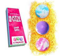ZIMPLI - REGALI Set regalo con 3 bombe da bagno prodotte nel Regno Unito, riempitivi per calze per tutti, regalo di Natale per donne e adolescenti, bombe da bagno frizzanti