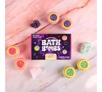 ZIMPLI - REGALI Set Regalo con 6 Bombe da Bagno Cristallo, Cesto Spa di Lusso, Idee Regalo per Donna, Lei, Mamma, Ragazze, Festa della Mamma, San Valentino, Anniversario