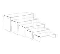 Zinaroty 5 Pack di alzate di visualizzazione acrilica, chiaro supporto acrilico per le figure popolari, torte, dolci tavolo decorazione Stand