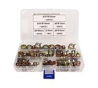 Zinc Alloy Ear Hose Clamp Kit 60PCS | 6-15mm Size Range for Automotive/Marine/Industrial | High - Carbon Steel Pliers with Storage Box | Oxidation Withstanding & Leak Proof