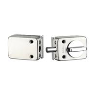 Zinc Alloy Glass Door Latch Self Adhesive Lock Replacement