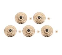 Zinc Alloy Rivet Buttons, 30mm Gold Chrysanthemum Pattern Decorative Screw Back Buttons with Black Turquoise Cap for Leather Craft Belts Bags Shoes Accessories