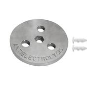 Zinc Anode, Galvanic Anode Plate, 3.15X3.15X0.39 Inches Equipment Accessories Block, Filtration Protection for Pump System, Cleaning Use, Indoor Outdoor Swimming Pool Care