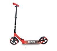 Zinc Cruise - Monopattino pieghevole, rosso e nero, con telaio in alluminio leggero, altezza regolabile, con ruote grandi, cuscinetti ABEC 7, portata fino a 100 kg