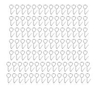 Zinc Hanging Hooks 100 Pcs | Small Ring Buckles for Wall & Desk Organization | Multifunctional Hooks for Earphones / Keys / Cables | Rustproof & Sturdy Zinc Alloy