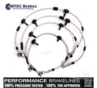 Zincato Performance Anteriore Posteriore Tubi Freno Treccia Per Toyota MR2 MK1