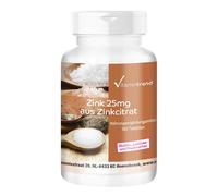 Zinco 25 mg - 180 compresse per 1/2 anno - da citrato di zinco - vegano - vit...