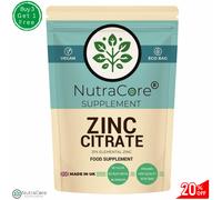 Zinco Citrato 300mg Capsule- (31% Elementale ) -100% Naturale & Vegani Prodotto