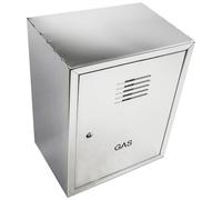 Zinco Group - Cassetta cassonetto contenitore inox per contatore gas, misura h 45 x l 35 x p 25cm