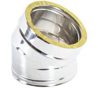 Zinco Group - Gomito Curva Acciaio Inox Doppia Parete Di 250 - De 300mm, Scegli Se 30 Gradi