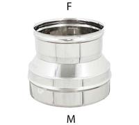 Zinco Group - Riduzione inox 6 decimi aisi 304 da m 200 a f variabile, diametro 140mm
