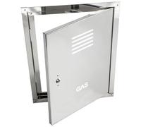 Zinco Group - Sportello portello porta inox per contatore gas, misura 45x60cm