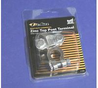Zinco Top Post Resistente Batteria Terminal 4 A 2/0 Controllo Cavo Gratis