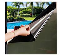 Zindoo Pellicola per Vetri Finestre Niente Colla Protezione della privacy Pellicola Specchio da Finestra 99% Anti-UV Controllo del Calore Nero Argento 59.5 * 400cm