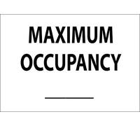 Zing Green Products 1905A - Segnale di occupazione massima con kit numeri, in alluminio riciclato, 17,8 cm H x 25,4 cm, nero su bianco