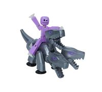 Zing StikBot & Mega Monster Stop-Motion Animation Pack - Esclusivo StikBot viola lavanda + figura Cerberus argento, giocattolo creativo per bambini dai 4 anni in su