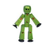 Zing StikBot Single Pack - Includes 1 StikBot - Collectible Action Figures and Accessories Stop Motion Animation Ages 4 and Up (Metal Oliv