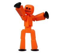 Zing StikBot Single Pack - Includes 1 StikBot - Collectible Action Figures and Accessories Stop Motion Animation Ages 4 and Up Red Orange