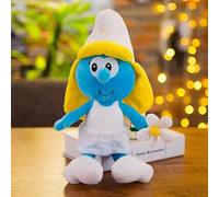 zingking Anime, puffi di peluche animato, carino, blu, morbido, bambola di peluche per bambini, compleanno, 40 cm A