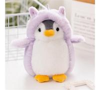 zingking Doudou Pinguino per bambini - Peluche da coccolare e giocare, pinguino, regalo - Pudgy Pinguini, regalo (viola)
