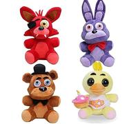 zingking Foxy il pirata + incubo Bonnie + Freddy Fazbear + Chica Set Five Nights At Freddy - Set di peluche Plushies Toys Sorella Location per bambini Natale Capodanno regalo