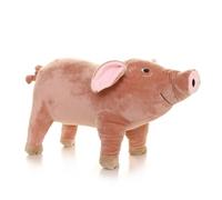 zingking Maiale di peluche, simpatico maialino di peluche realistico, regalo per bambini, ragazzi e ragazze (45 cm, rosa)