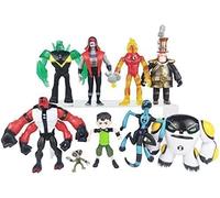 zingking Omnitrix Monster Model Toy - Set di personaggi a quattro braccia, da 3,1 a 12,1 cm (9 pezzi)