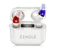 Zingle Amplificatore audio ricaricabile, amplificatore vocale personale con microfono per chiarezza del suono, design invisibile con display HD, riduzione del rumore e durata