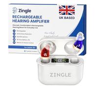 Zingle Amplificatore audio ricaricabile, amplificatore vocale personale con microfono per chiarezza del suono, design invisibile con display HD, riduzione del rumore e durata