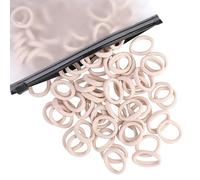 Zingso 100 elastici per capelli per bambini e bambine, in cotone, multicolore, piccoli, senza cuciture, elastici per coda di cavallo