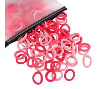 Zingso 100 elastici per capelli per bambini e ragazze, in cotone, multicolore, piccoli, senza cuciture, elastici per coda di cavallo