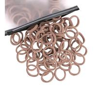 Zingso 100 elastici per capelli per ragazze e bambino, in cotone, multicolore, piccoli, senza cuciture, elastici per coda di cavallo