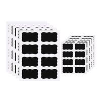Zingso 128 Pcs Etichette di Lavagna Adesive, Riutilizzabili, Impermeabili, Rimovibili, Adesivi per Barattoli Scatole Vino Bottiglie Contenitori Dispensa Casa e Ufficio