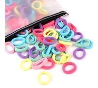 Zingso Set di 100 elastici per capelli per neonati e bambine - Mini fiocchi in nylon morbido - Grande scelta di colori per bambini