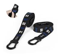 Zingtto Cinghie Regolabili numerate per Anelli da Ginnastica, moschettone in Acciaio, Sistema di Ganci rapidi, Facili da configurare, Solo Un Paio di Cinghie