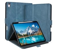 Zinibri Cover per iPad Air 11" M4/M3/M2 & iPad Air 5/4 Gen,Azzurro Chiaro | Portapenna, Tasca, Cinghia da Mano, Cover Protettive, Multi Angolo Supporto, Chiusura Magnetica, Auto Svegliati/Sonno